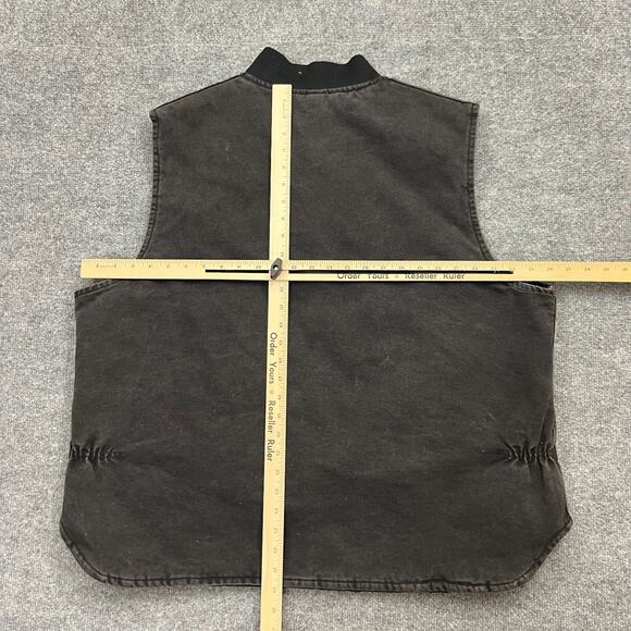 VTG Carhartt Vest XL Men's Brown Full Zip Quilt Lined Canvas V02 CHT - Picture 6 of 8